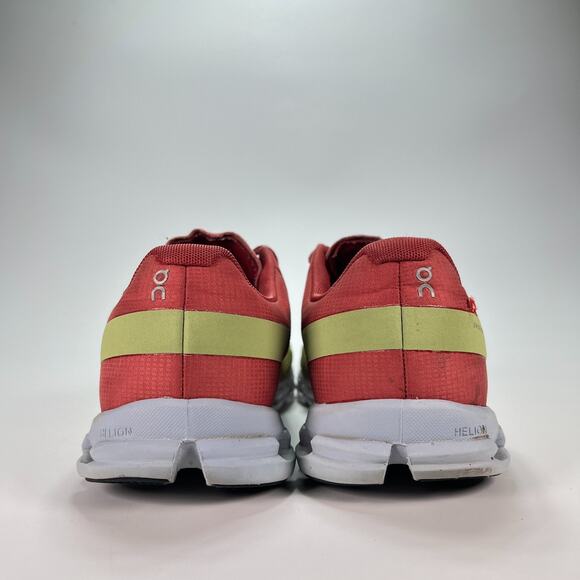 On Cloudflow Pink Lime Cushioned Lace Up Running Shoes Sneakers Women's Size 8 - Picture 5 of 10